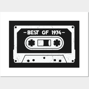 Best of 1974 Retro Cassette Tape 1974 Birthday Posters and Art